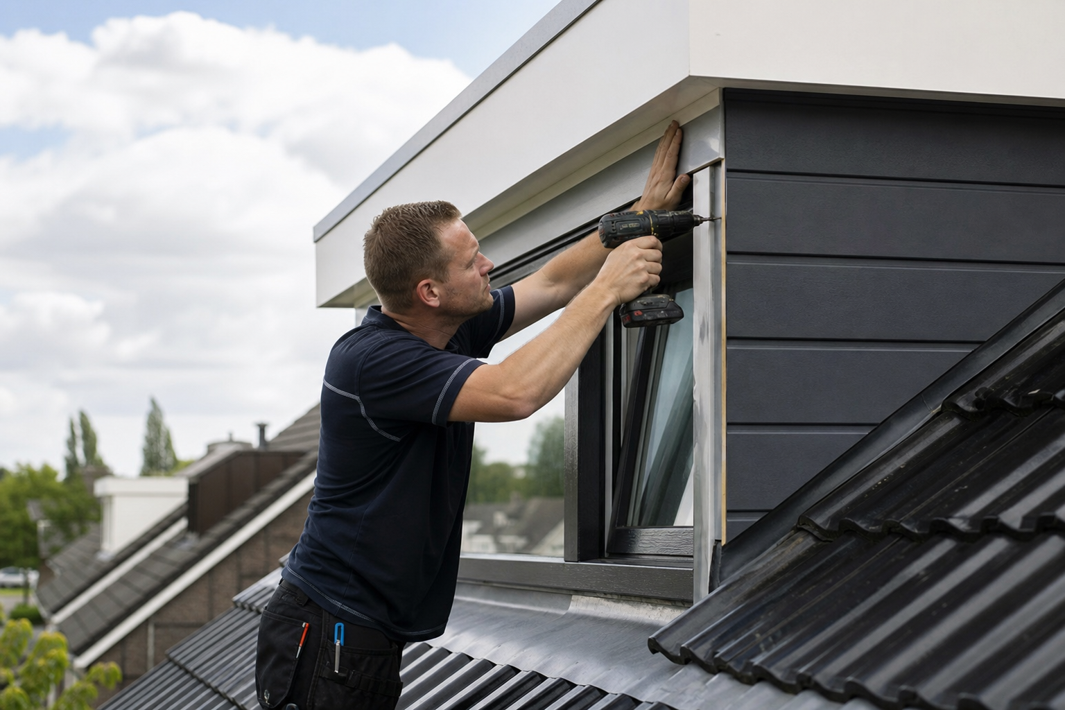 Dakkapel specialist aan het werk